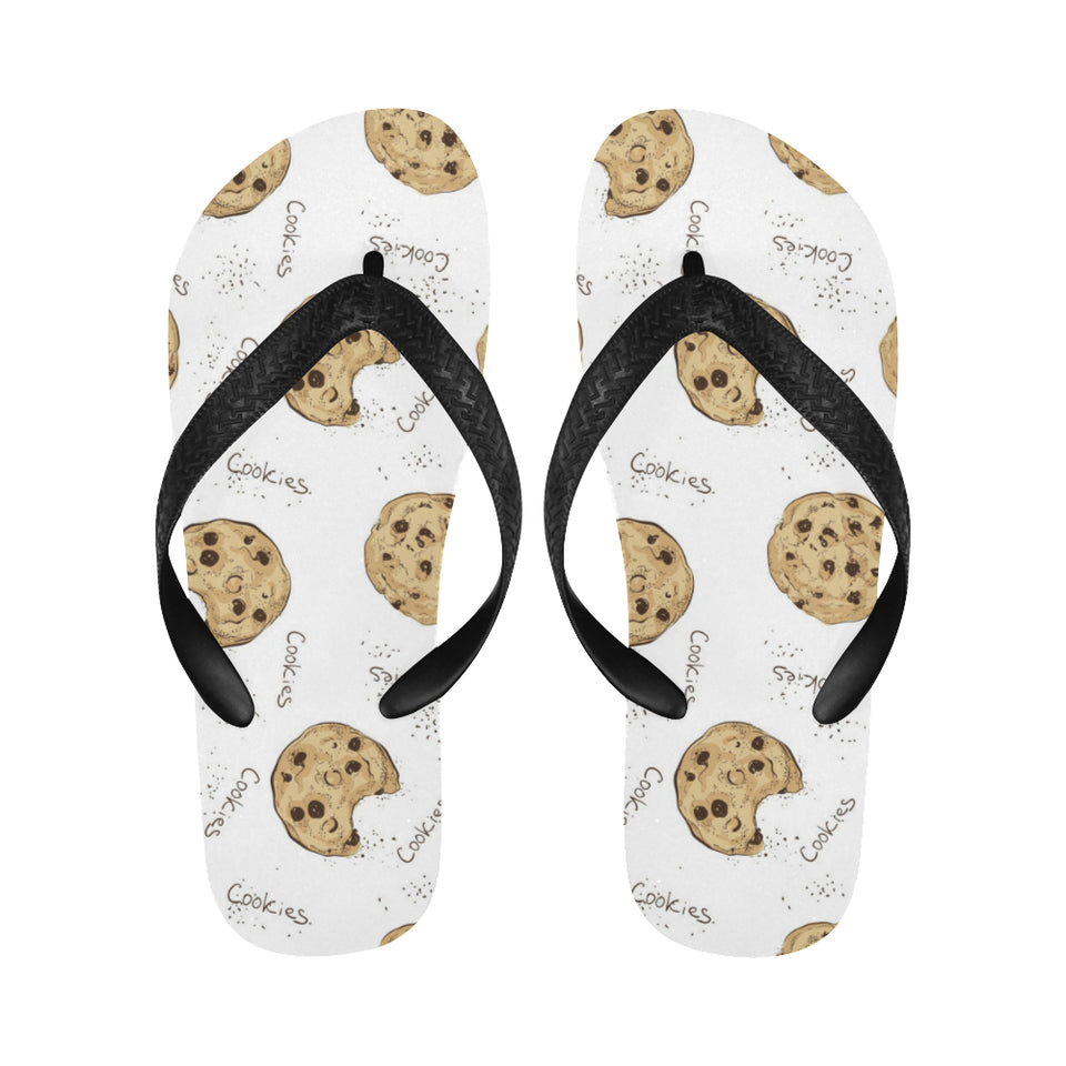 Sketch style cookie pattern Unisex Flip Flops