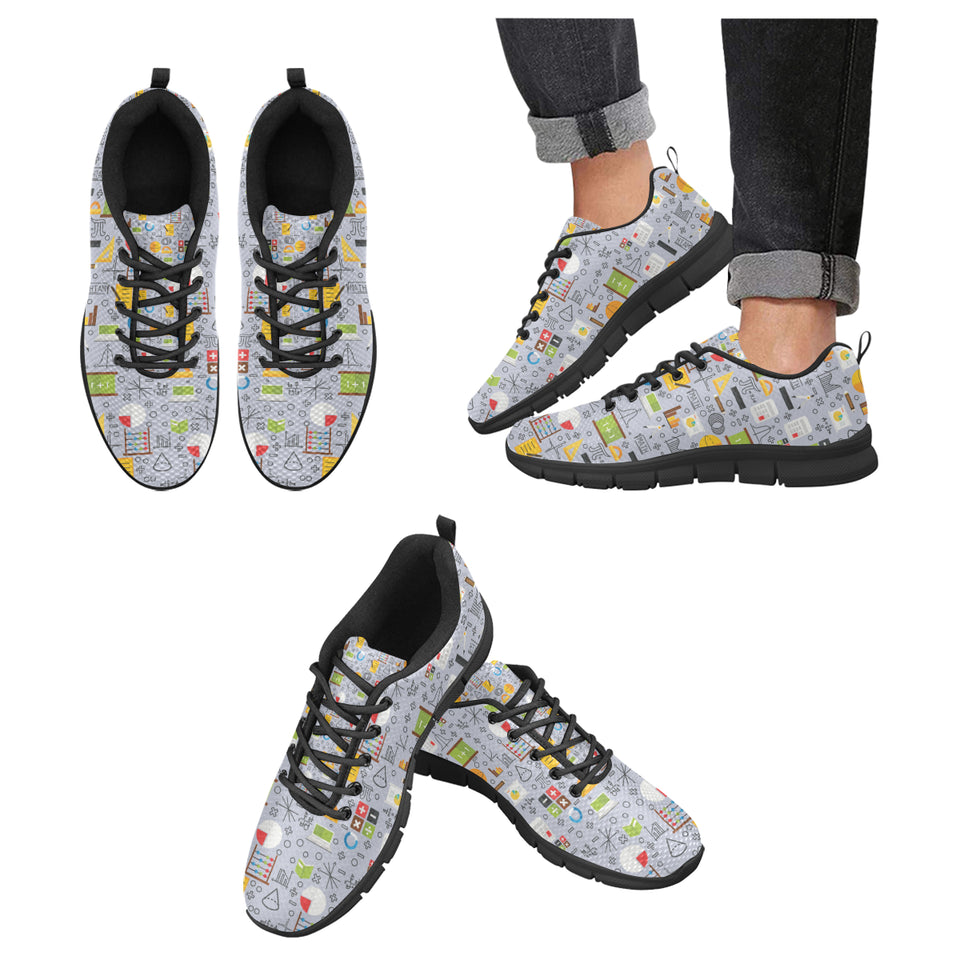 Math Pattern Print Design 04 Men's Breathable Sneakers ( Model 055)
