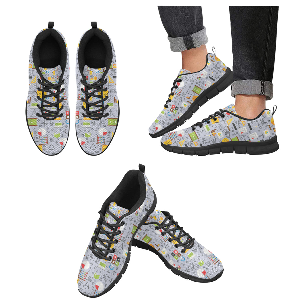 Math Pattern Print Design 04 Men's Breathable Sneakers ( Model 055)