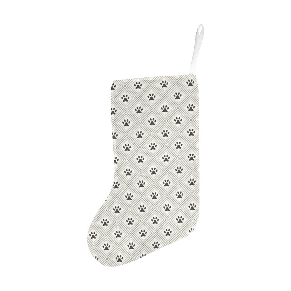 Dog Paws Pattern Print Design 03 Christmas Stocking