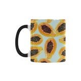 Watercolor papaya pattern Morphing Mug Heat Changing Mug