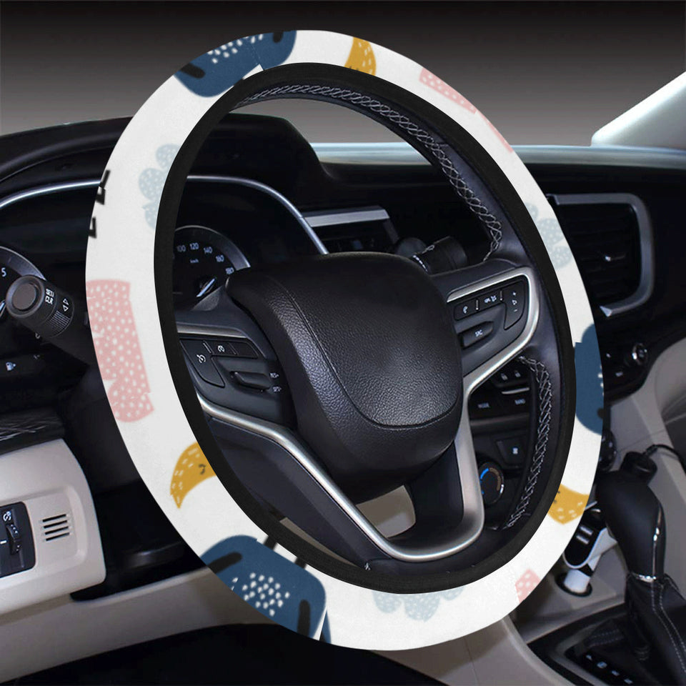 Cute sleeping sheep moon cloud pattern Car Steering Wheel Cover