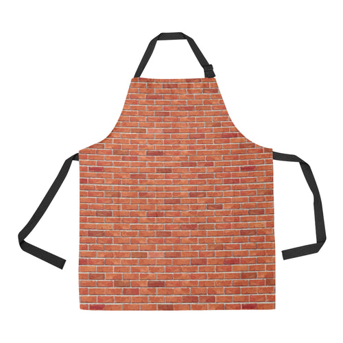 Brick Printed Pattern Print Design 03 All Over Print Adjustable Apron