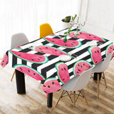 Watercolor paint textured watermelon pieces Tablecloth