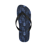 Blue Theme guitar pattern Unisex Flip Flops