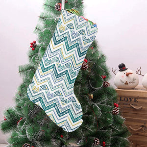 zigzag chevron paint design pattern Christmas Stocking