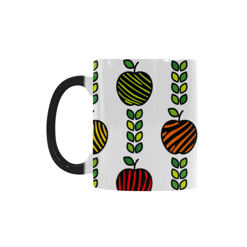 colorful apples leave zebra stripe Morphing Mug Heat Changing Mug