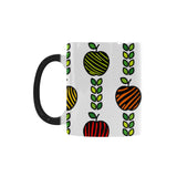 colorful apples leave zebra stripe Morphing Mug Heat Changing Mug