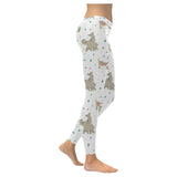 Cute Rhino pattern background Women's Legging Fulfilled In US