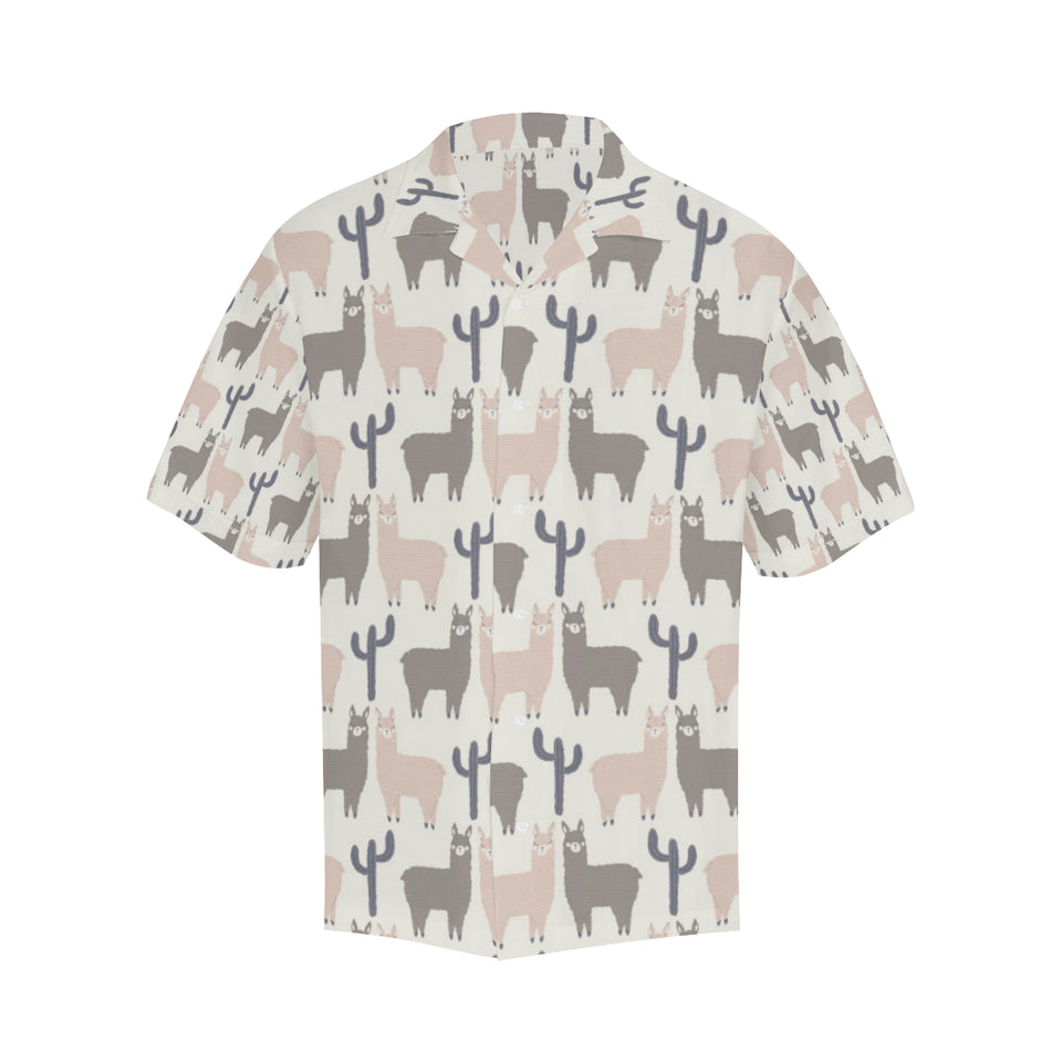Llama Alpaca pattern Men's All Over Print Hawaiian Shirt