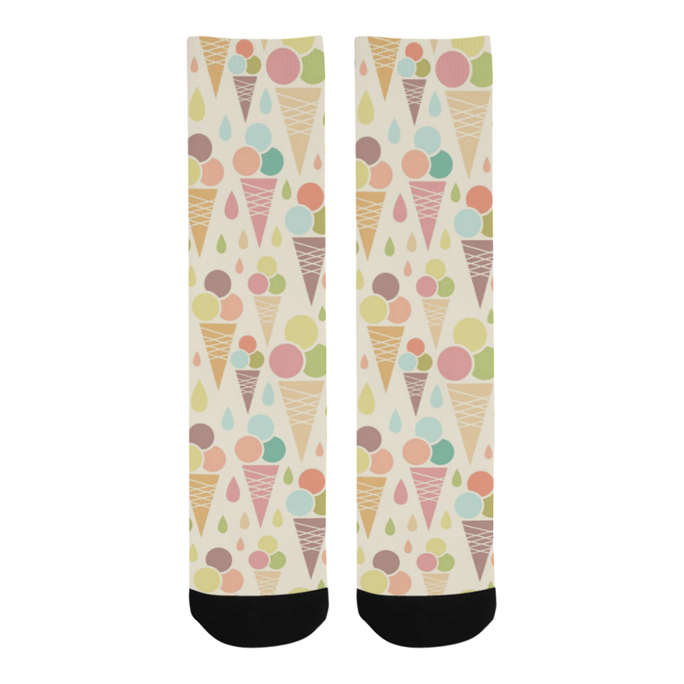 Ice cream cone pattern Crew Socks