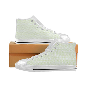 Cucumber pattern background Women's High Top Canvas Shoes White
