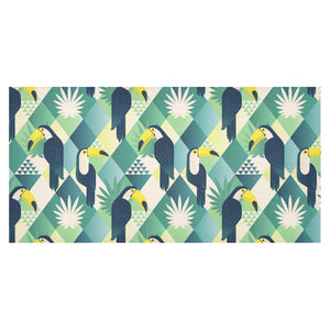 Toucan tropical leaves design pattern Tablecloth