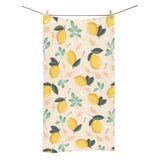 lemon flower leave pattern Bath Towel