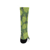 Hop pattern Hop cone background Crew Socks