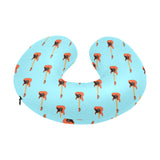 electric guitar pattern light blue background U-Shaped Travel Neck Pillow