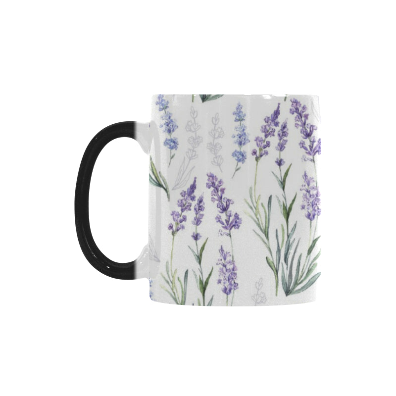 Hand painting Watercolor Lavender Morphing Mug Heat Changing Mug