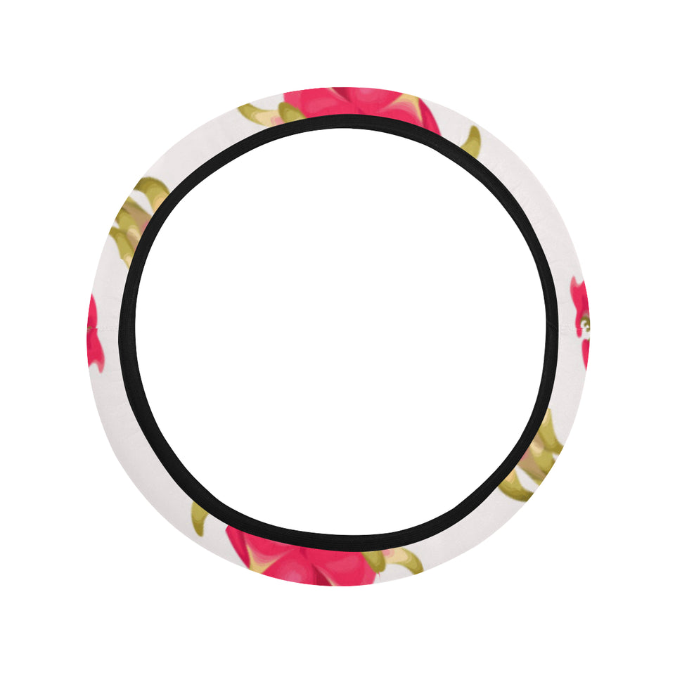 dragon fruits design pattern Car Steering Wheel Cover