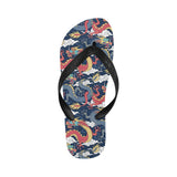 Blue red dragon cloud pattern Unisex Flip Flops