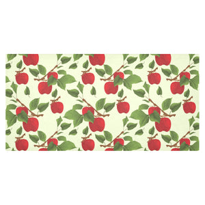 Red apples leaves pattern Tablecloth