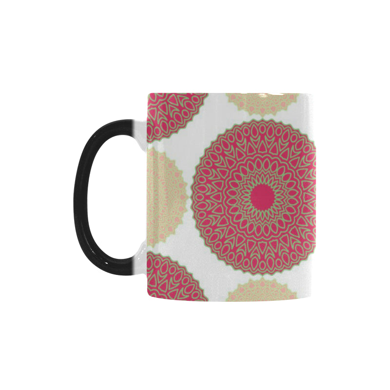 Circle indian pattern Morphing Mug Heat Changing Mug