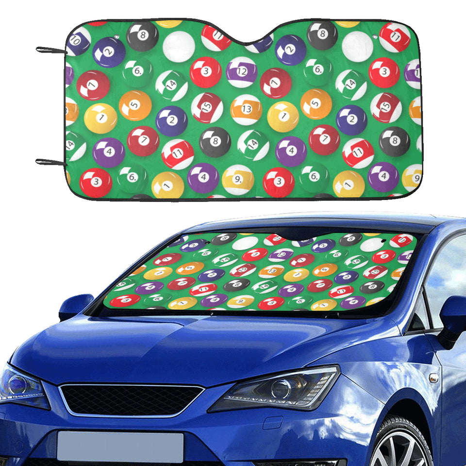 Billiard Ball Pattern Print Design 02 Car Sun Shade
