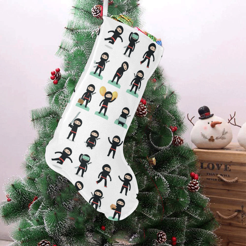 Cute ninja katana sword pattern Christmas Stocking