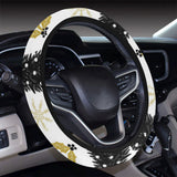 Christmas tree holly snow star pattern Car Steering Wheel Cover