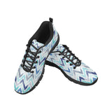 zigzag  chevron blue pattern Men's Sneaker Shoes