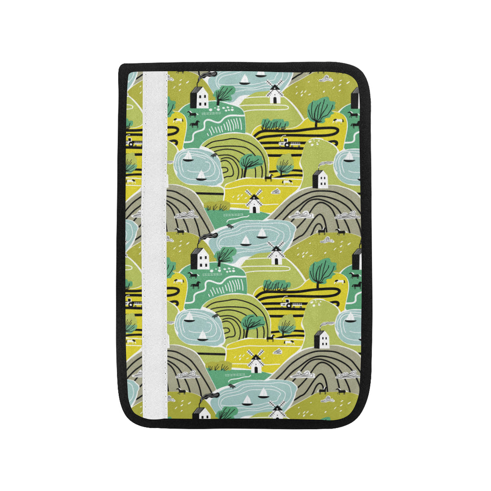Hand drawn windmill pattern Car Seat Belt Cover