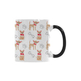 Chihuahua bone paw pattern Morphing Mug Heat Changing Mug