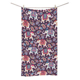 Elephant indian style ornament pattern Bath Towel