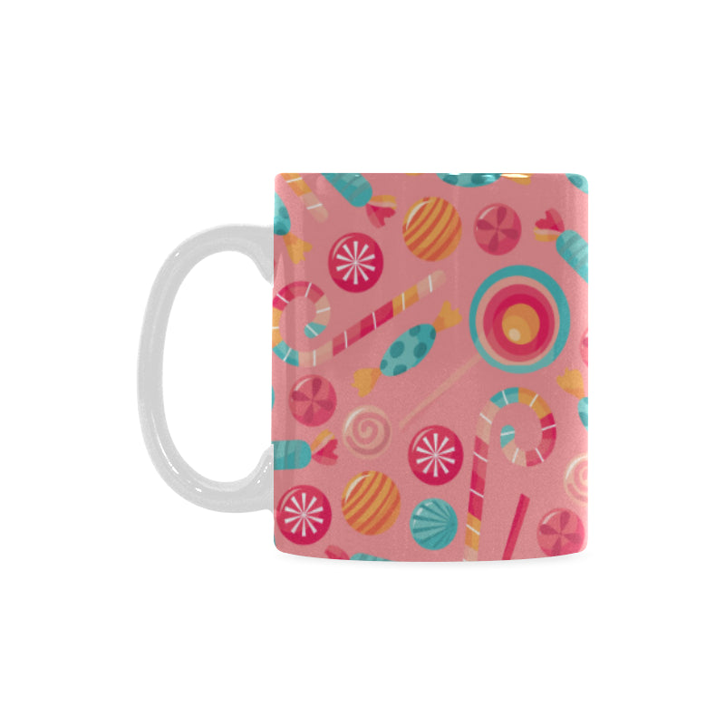 Colorful candy pattern Classical White Mug (Fulfilled In US)