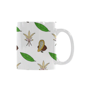Color hand drawn cacao pattern Classical White Mug (Fulfilled In US)