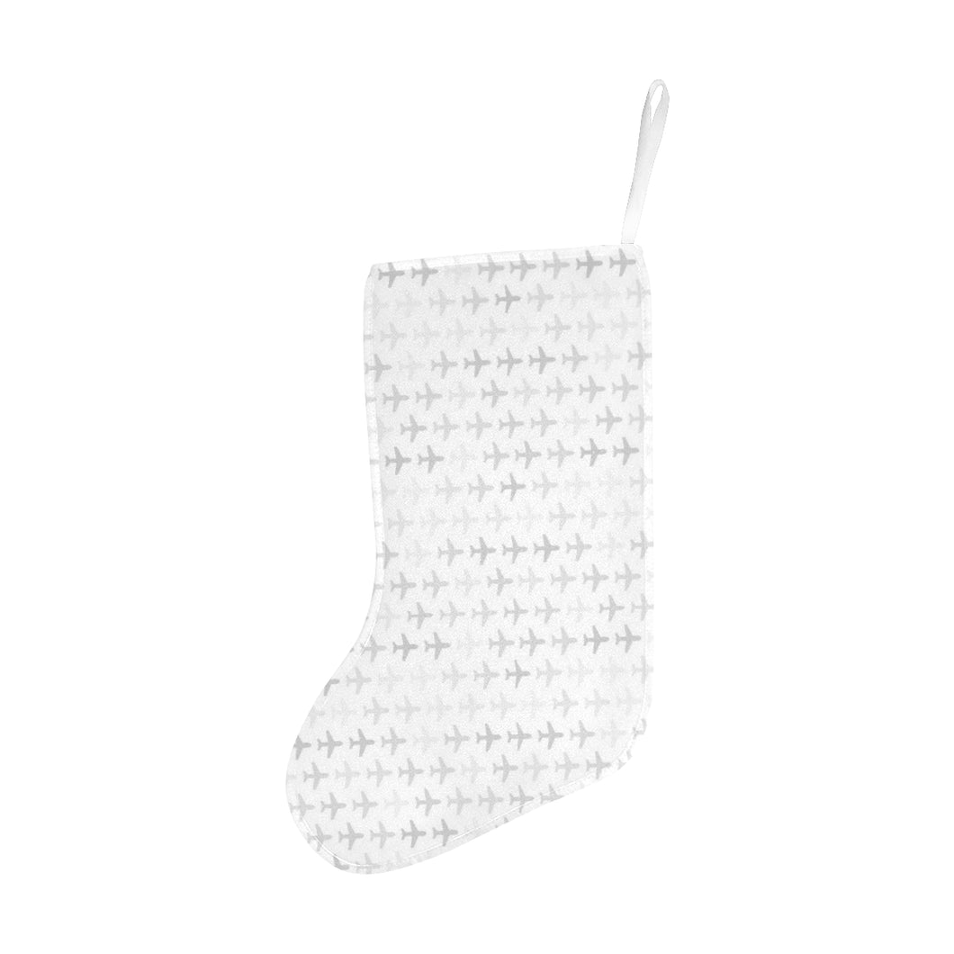 Airplane print pattern Christmas Stocking