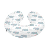 cute rhino heart pattern U-Shaped Travel Neck Pillow