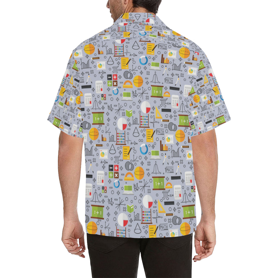 Math Pattern Print Design 04 Men's All Over Print Hawaiian Shirt (Model T58)