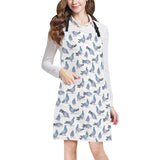 Pigeon Pattern Print Design 03 All Over Print Adjustable Apron