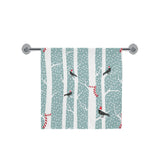 Crows christmas hat scarf Bath Towel