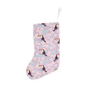 Beautiful toucan flower leaves Christmas Stocking