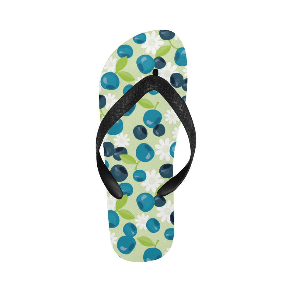 blueberry flower pattern Unisex Flip Flops