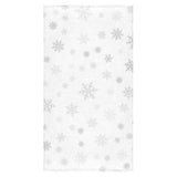 Snowflake pattern white background Bath Towel