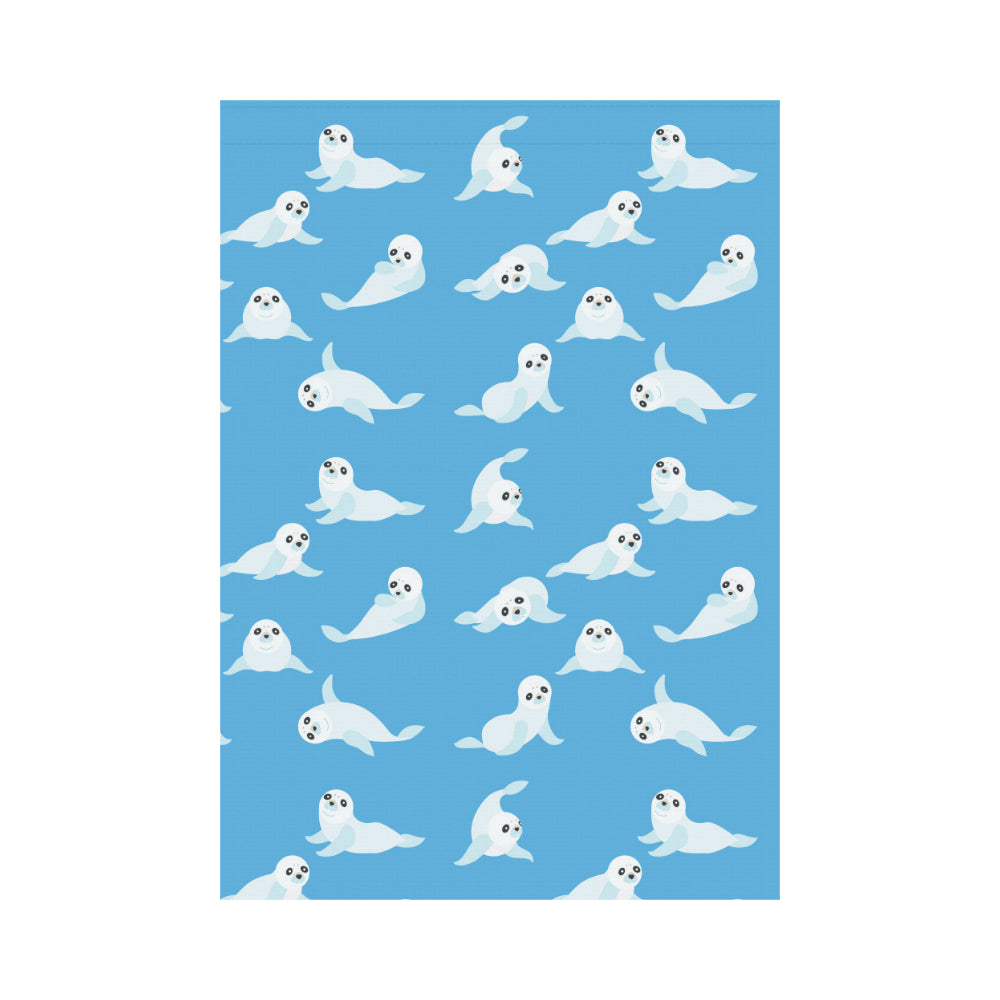 Cute sea lion seal pattern background House Flag Garden Flag