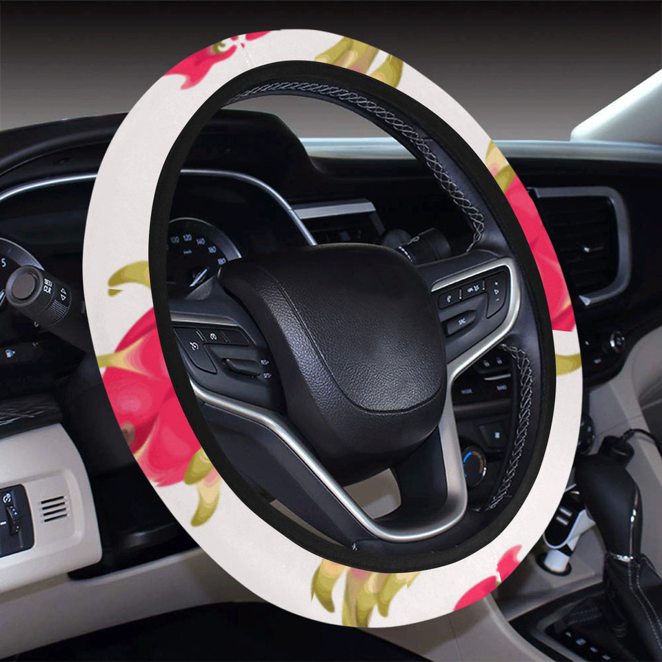 dragon fruits design pattern Car Steering Wheel Cover