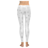 Snowflake pattern white background Women's Legging Fulfilled In US
