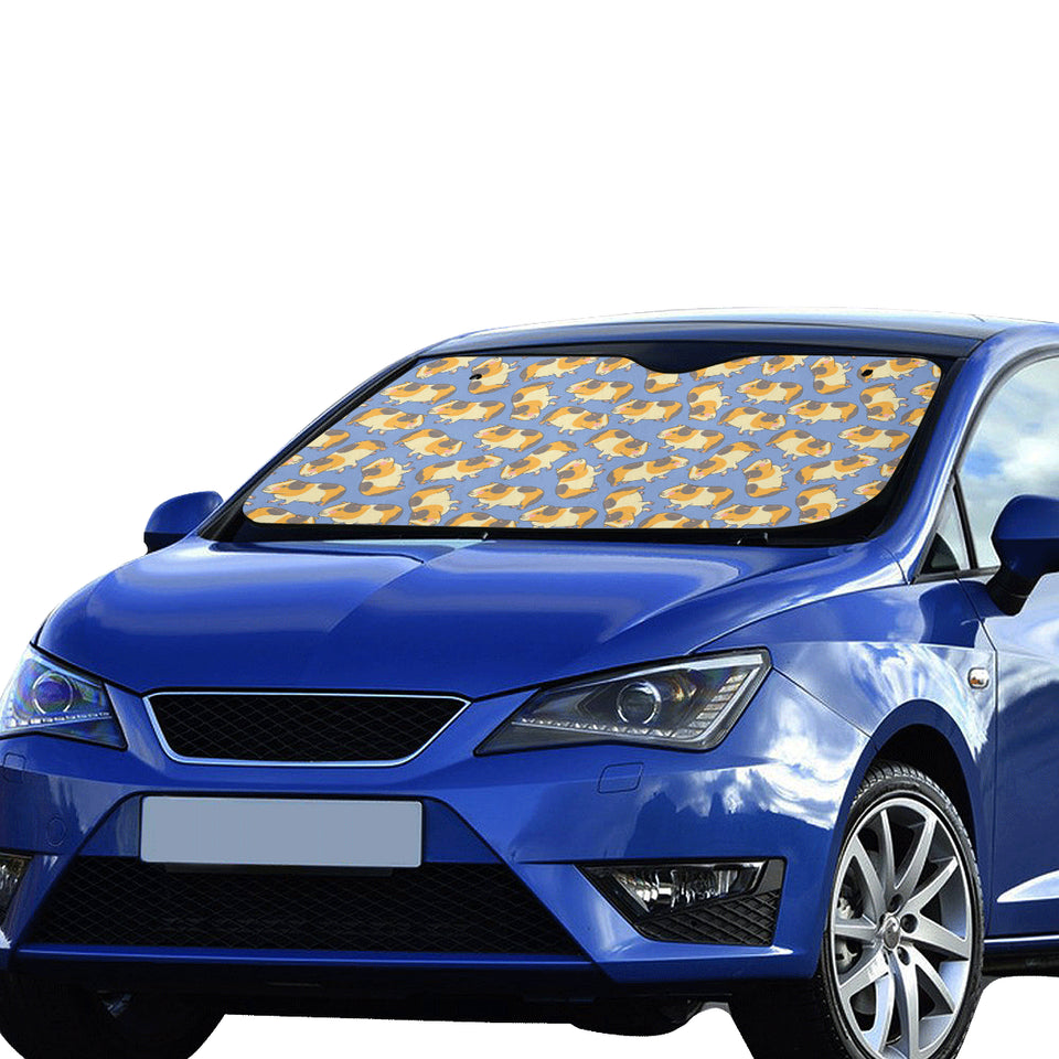 Guinea Pig Pattern Print Design 02 Car Sun Shade