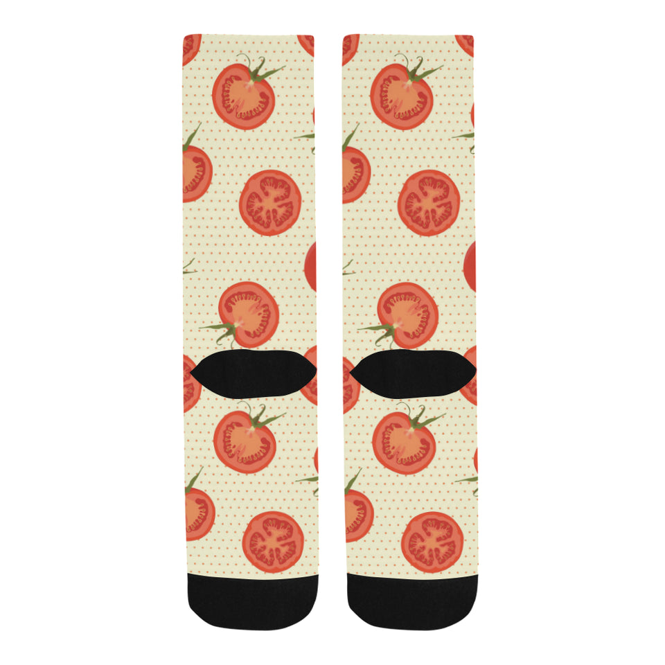 Tomato dot background Crew Socks