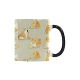 Cute fat shiba inu dog pattern Morphing Mug Heat Changing Mug