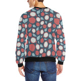 dragon fruits dark blue background Men's Crew Neck Sweatshirt