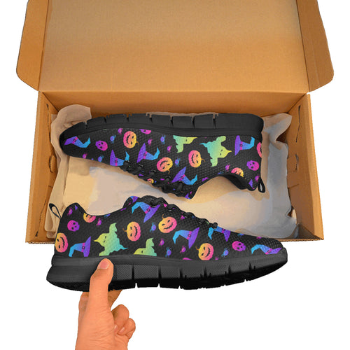 Colorful halloween background Women's Sneaker Shoes
